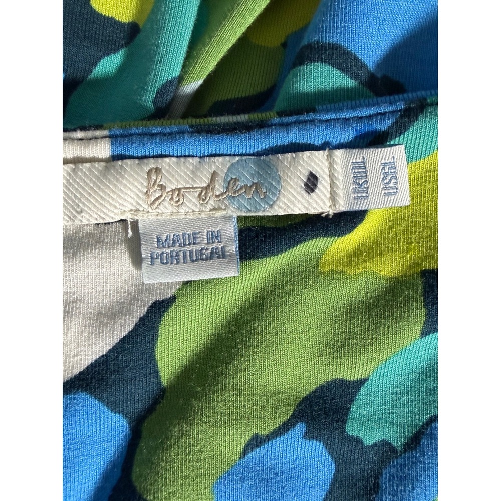 Boden Womens Blue Green Floral Scoop Neck Jersey Dress WH205 Size US 6 UK 10L - Picture 4 of 6